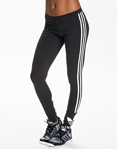 adidas trefoil leggings black and white