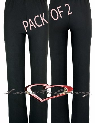 black bootleg work trousers