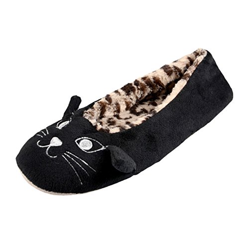 black cat slippers