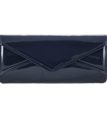 navy blue envelope clutch bag