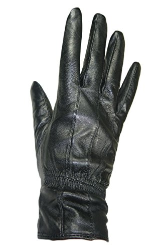 ladies soft black leather gloves