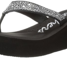 Skechers Womenâ€™s Tropicanas Thong Sandals Black Noir (Blk) 7 (40 EU)