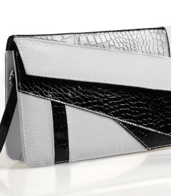 monochrome clutch bag