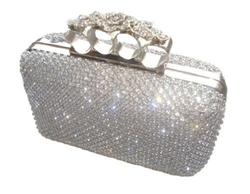 silver prom bag
