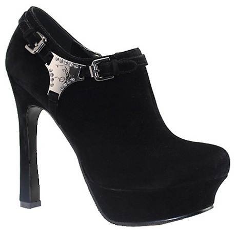 black evening ankle boots