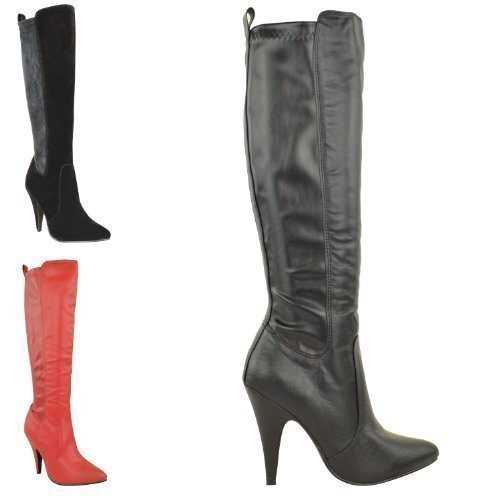 wide leg leather boots uk