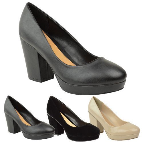 black platform court shoes uk