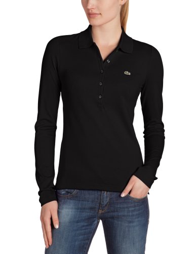 Women's Long - regular Polo Shirt - Black (BLACK 031) - ...