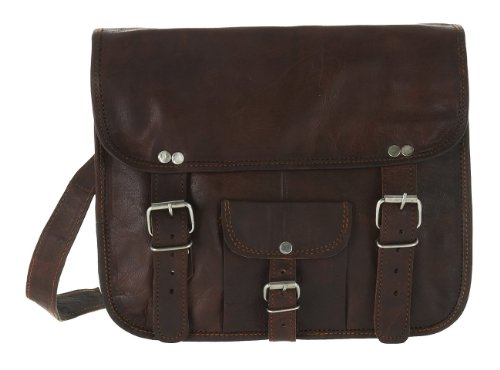 Leather Satchel Vintage style Handbag by Vida Vida fits iPad Cross Body Shoulder Festival Bag ...