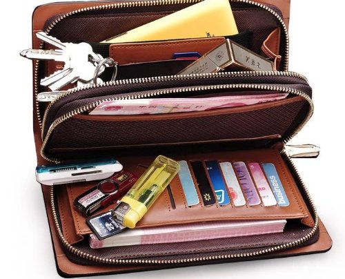 Men&#39;s Real Leather Business Clutch Wrist Bag Handbag Organizer Briefcase Wallet - Top Fashion Shop