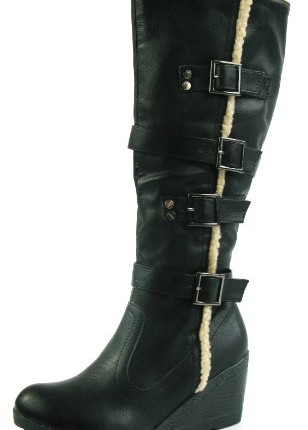 wide calf biker boots