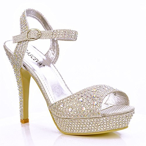 silver sparkly heels uk