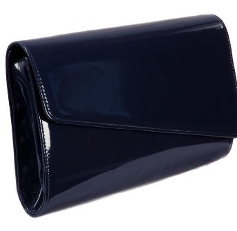 large navy clutch bag