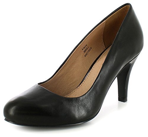 womens black leather court shoes