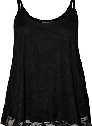 black baggy vest top