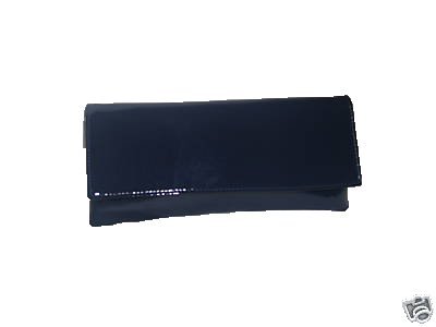 small navy blue clutch bag