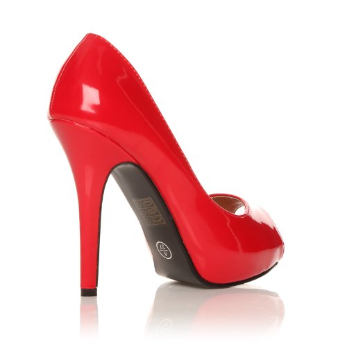 red peep toe shoes uk