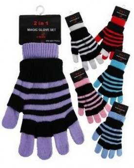 2-in-1-Stripy-Magic-Gloves-Stretchy-Acrylic-Material-One-Size-In-6-Colours-Winter-Warm-Light-Blue-0