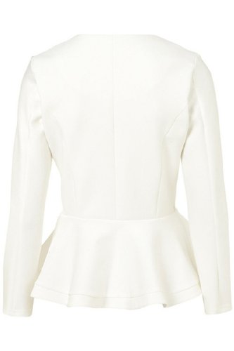2014-Women-White-Long-Sleeves-Black-Zipper-High-Ruffle-Waist-Peplum-Coat-Jacket-0-1