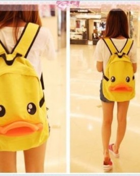 3-D-Rubber-Duck-Adult-or-Kids-Canvas-School-Bag-Campus-Backpack-Bag-0