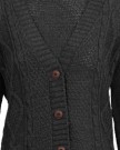 52I-Womens-Grey-Casual-Chunky-Knitted-Aran-Button-Up-Ladies-Cardigan-Size-810-0-2
