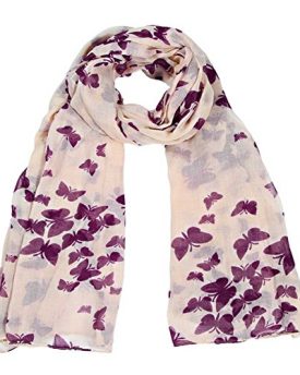 8Years-Beige-Colour-Purple-Butterflies-Pattern-Cotton-Voile-Scarf-180x110cm-0