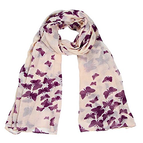 8Years-Beige-Colour-Purple-Butterflies-Pattern-Cotton-Voile-Scarf-180x110cm-0