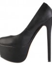 92S-Womens-Black-Faux-Leather-Round-Toe-Ladies-Platform-High-Stiletto-Heel-court-Shoes-Size-6-0-1