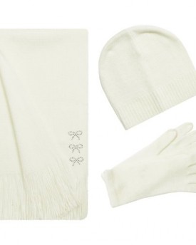 A137-Ladies-Soft-3-Piece-Winter-Gift-Set-Hat-Glove-and-Scarf-Set-with-Diamante-detail-in-Black-Cream-or-Red-PERFECT-GIFT-SET-CREAM-0