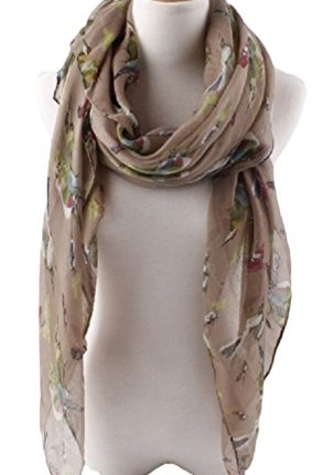 A168-Ladies-Colorful-Printed-Swallow-Birds-Butterflies-Scarf-Brown-0