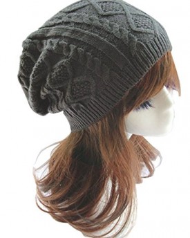 AZ-Women-Lady-Fashion-Winter-Warm-Knitted-Crochet-Slouch-Baggy-Beanie-Hat-Cap-Dark-Grey-0