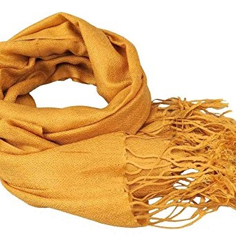 AccessoriesArena-Womens-Stylish-Warm-Pashmina-Shawl-Hijab-Scarf-Wrap-Gold-0