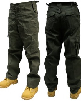 Adults-Army-Olive-Cargo-Trousers-Sizes-W30-50-L3032-W48-L32-0