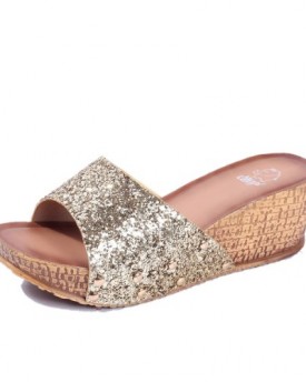 Alexis-Leroy-Women-Glitter-Stunning-Sequins-Wedges-Heeled-Sandals-GoldSize-6-0