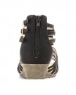 Alexis-Leroy-Womens-Shoes-Fashion-Wedge-Heel-T-straps-Buckle-Roman-Sandals-Black-Size-6-0-3