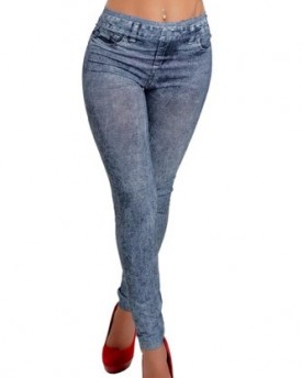 Amour-New-Stylish-Ladys-Print-Leggings-Pants-Tights-Jeans-FG9066Gray-Denim-0