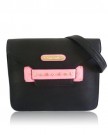Anna-Smith-Black-Satchel-Handbag-with-Pink-Trim-A7251BKPK-0