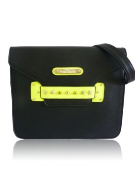 Anna-Smith-Black-Satchel-Handbag-with-Yellow-Trim-A7251BKYW-0