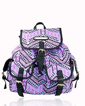 Anna-Smith-by-LYDC-Designer-Ladies-Retro-Aztec-Print-BackpackRucksack-Aztec-Purple-0