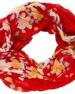 AvaMia-Womens-Scarf-Ladies-snood-loop-scarf-patterned-with-flowers-31-x-67-inches-Red-0