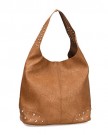 BMC-Gold-Color-Rounded-Spiked-Studs-Embellished-Tan-PU-Faux-Leather-Satchel-Tote-and-Crossbody-Shoulder-Purse-2-Bag-Combo-0-0