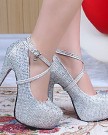 Beautiful-Sparkling-55-Inches-High-Heel-Platform-Wedding-Party-ShoesUK5Silver-0-2