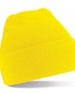 Beechfield-Knitted-hat-with-turn-up-in-Yellow-0-0