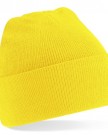 Beechfield-Knitted-hat-with-turn-up-in-Yellow-0