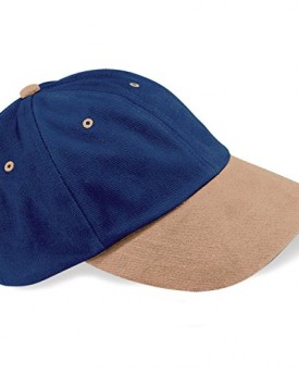 Beechfield-Low-profile-heavy-brushed-cotton-cap-in-Navy-taupe-0