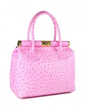 Belli-The-Bag-L-Womens-Italian-Genuine-Leather-Handbag-Satchel-Bag-Ostrich-Embossing-rosa-pink-29x24x16-cm-W-x-H-x-D-0