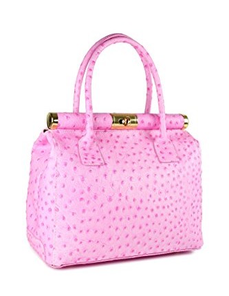 Belli-The-Bag-L-Womens-Italian-Genuine-Leather-Handbag-Satchel-Bag-Ostrich-Embossing-rosa-pink-29x24x16-cm-W-x-H-x-D-0