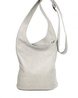 Belli-Womens-Italian-Genuine-Nappa-Leather-Shoulder-Bag-Cross-Over-Bag-Light-Grey-24x28x8-cm-W-x-H-x-D-0