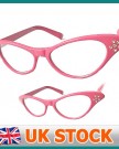 Beyondfashion-50s-Grease-Ladies-Rock-and-Roll-Fancy-Dress-Glasses-Pink-0-0