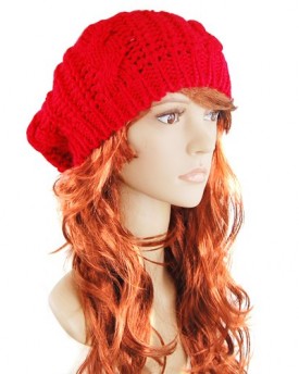 Beyondfashion-Winter-Ladys-Warm-Knitted-Knit-Beret-Braided-Ski-Cap-Baggy-Beanie-Crochet-women-Hat-Red-0